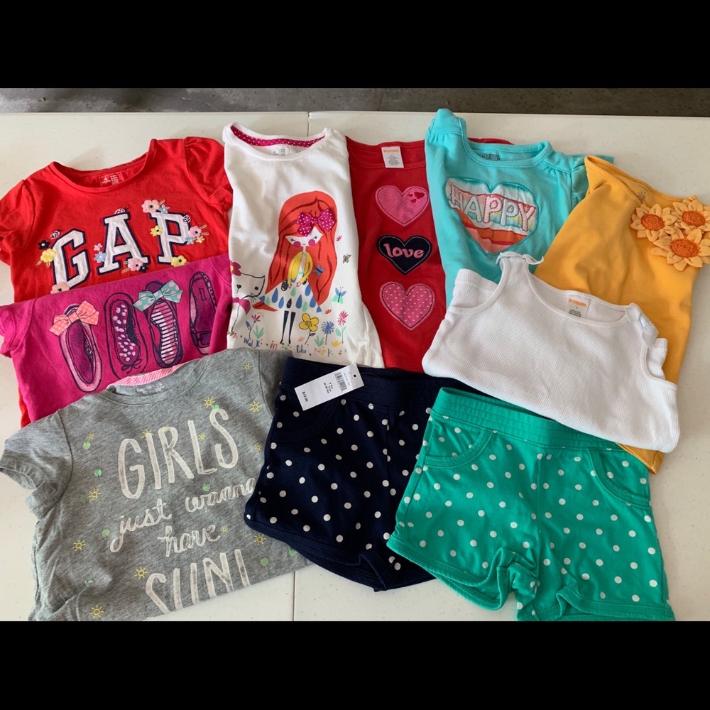 Gymboree & Baby Gap, 8 shirts & 2 shorts, size 4
